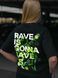 Women's T-shirt Oversize &ldquo;Rave&rdquo;, Black, S
