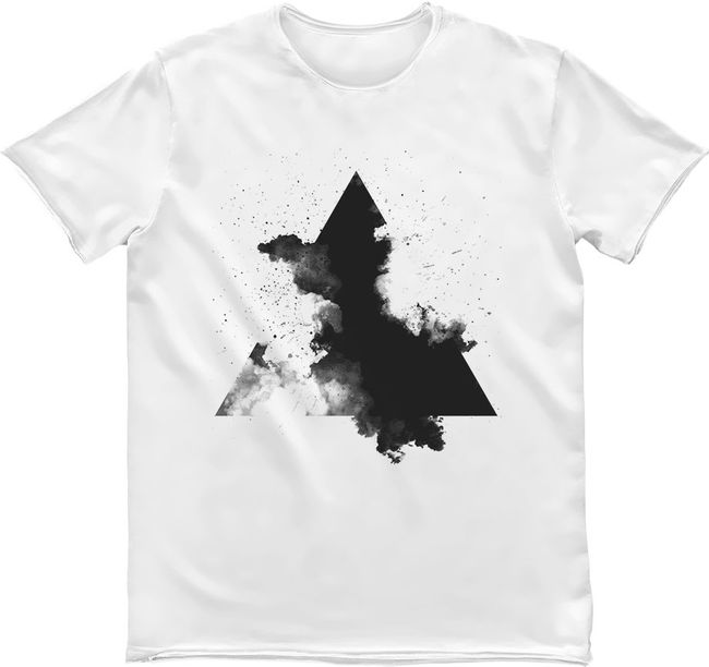 Men's T-shirt "Smoke Triangle", White, XS