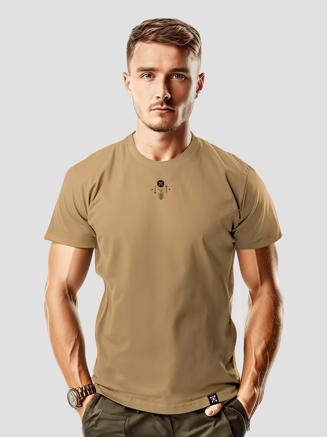 Men's T-shirt "Dragonfly", Cappuccino, L