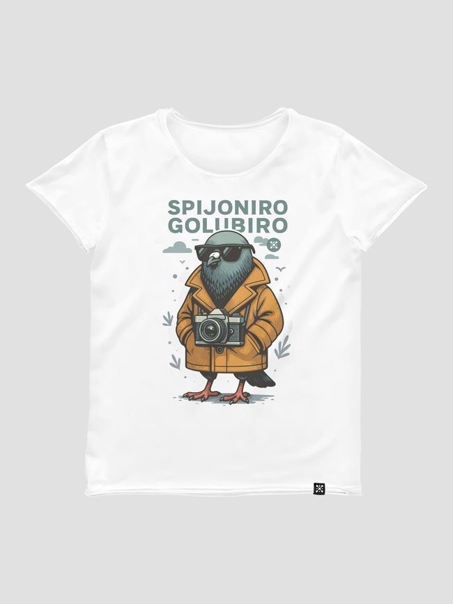Футболка жіноча "Spijuniro Golubiro", Білий, S