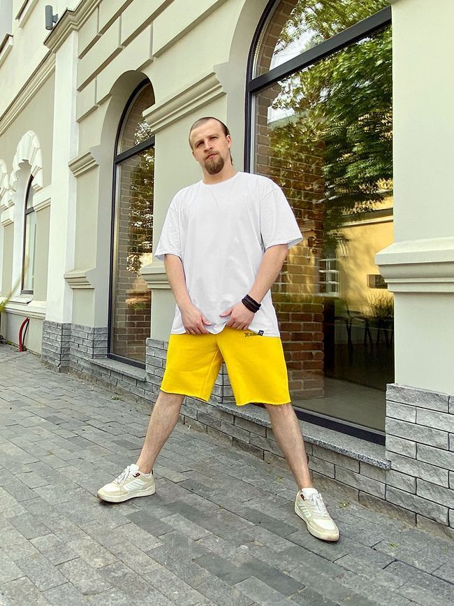 Шорти чоловічі оверсайз Жовті, Жовтий, XL-2XL