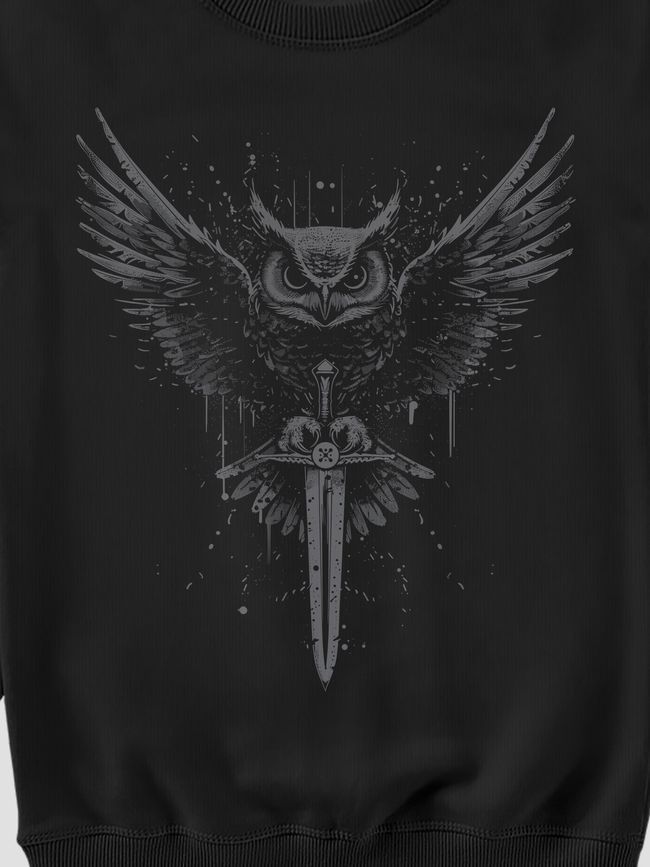 Women's Sweatshirt "The Owl of Main Directorate of Intelligence", Black, M