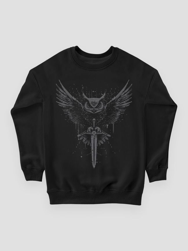Women's Sweatshirt "The Owl of Main Directorate of Intelligence", Black, M