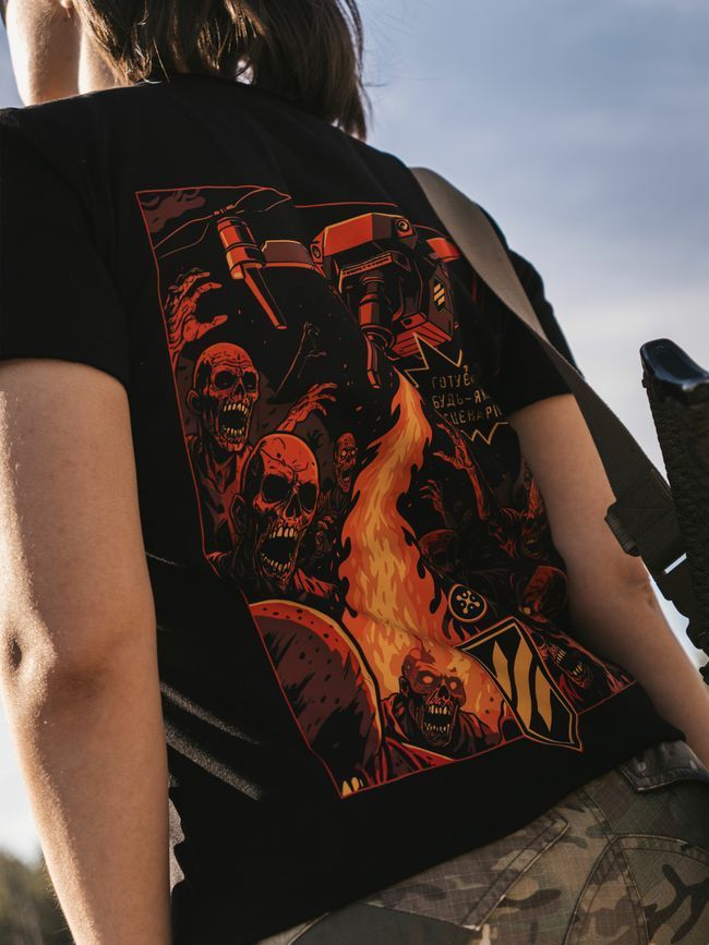 Women's T-shirt "3SAB vs Zombies", Black, M