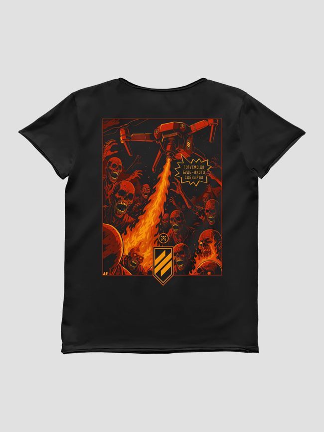 Women's T-shirt "3SAB vs Zombies", Black, M