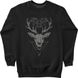 Men's Sweatshirt "Carpathian Deer 2.0", Black (Special Edition), XS