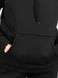 Костюм жіночий худі чорний зі змінним патчем "Доброго вечора, ми з України", Чорний, XS, XS (99 см)