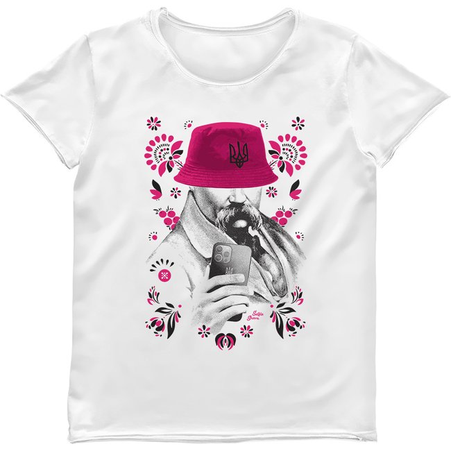 Women's T-shirt “Selfie Sheva Music Fan”, White, M