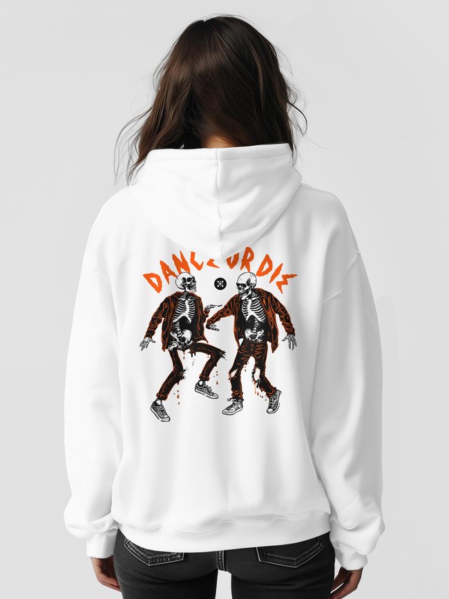 Худи женский "Dance or Die", Белый, 2XS