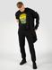Men's tracksuit set with t-shirt “Eat, Sleep, Bavovna, Repeat”, Black, 2XS, XS (99  cm)