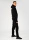 Men's tracksuit set with t-shirt “Eat, Sleep, Bavovna, Repeat”, Black, 2XS, XS (99  cm)
