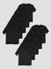 Сет з 10 чорних базових футболок оверсайз "Чорний", XS-S, Чоловіча
