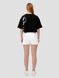 Women’s Oversize Suit - Shorts and Crop T-shirt Dubhumans Japanese, black and white, S