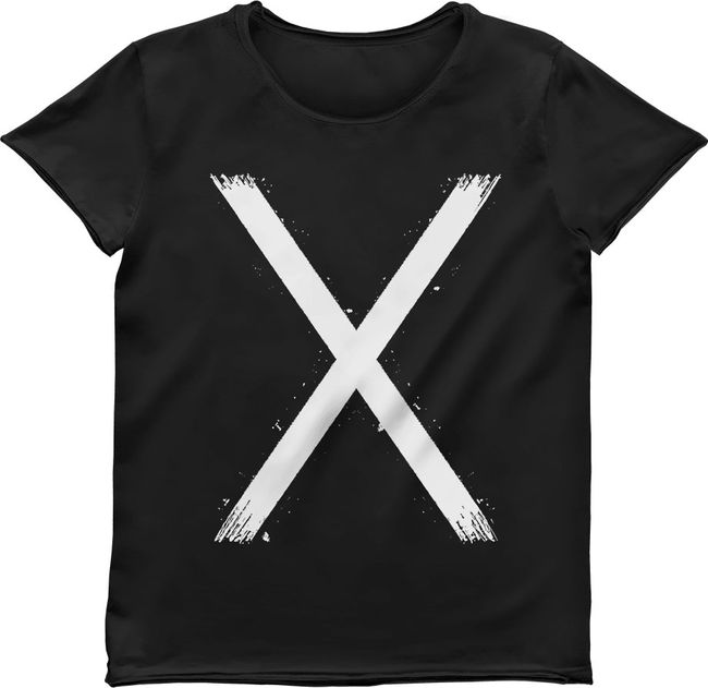 Women's T-shirt "X", Black, M