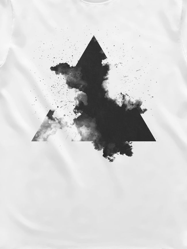 Футболка чоловіча "Smoke Triangle", Білий, M