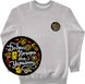 Women's Sweatshirt with a Changeable Patch “Good evening, we are from Ukraine”, Gray, XS, Good Evening