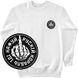 Women's Sweatshirt with a Changeable Patch with a Changeable Patch "Russian Warship Fuck Yourself", White, XS, Russian Warship