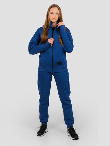 Костюм жіночий худі на блискавці та штани Синій, Синій, M-L, L (108 см)