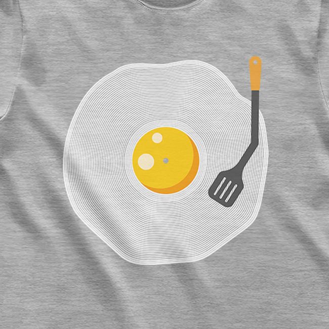 Men's T-shirt "Omlet Vinyl", Gray melange, M
