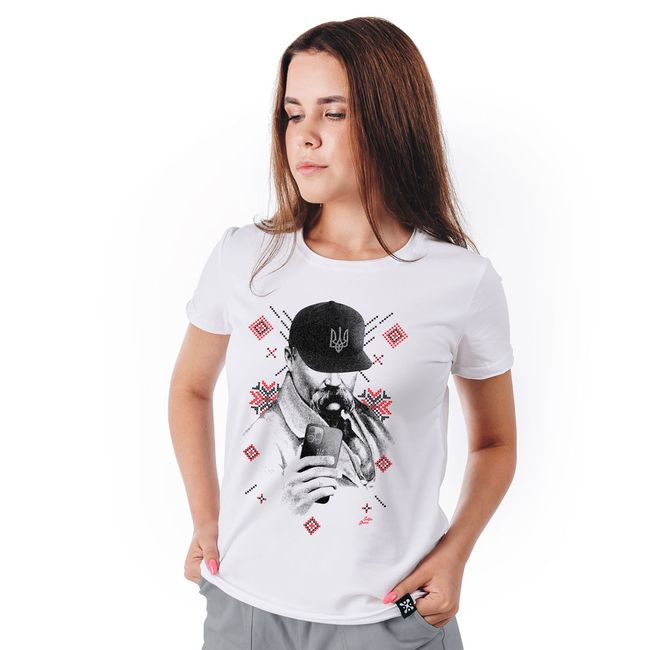 Women's T-shirt "Selfie Sheva 2.0", White, M