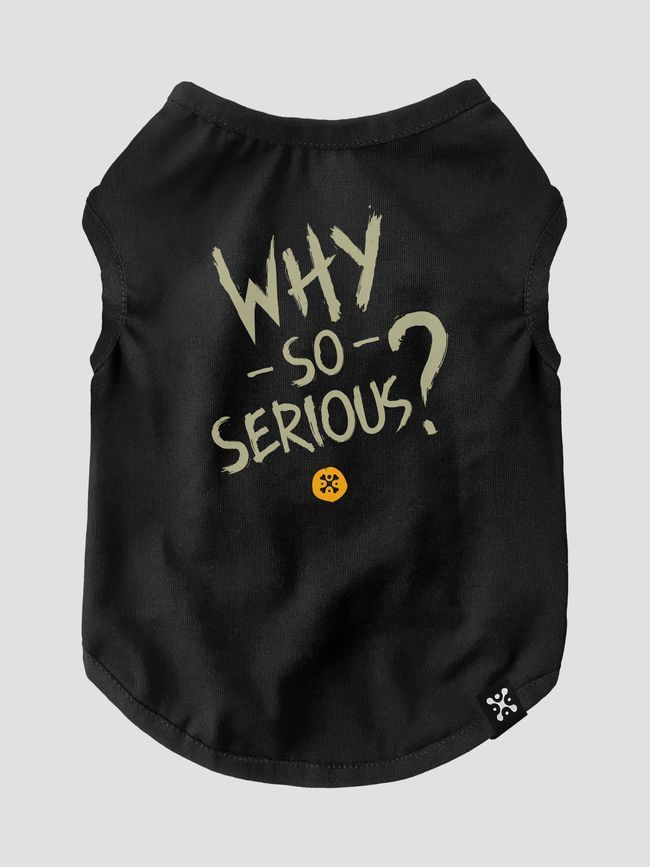 Майка для котів "Why So Serious", Чорний, XS