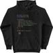 Information Technology Funny Men's Hoodie “Codes My Codes”, Black, M-L