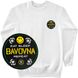 Women's Sweatshirt with a Changeable Patch “Eat, Sleep, Bavovna, Repeat”, White, XS, Bavovna