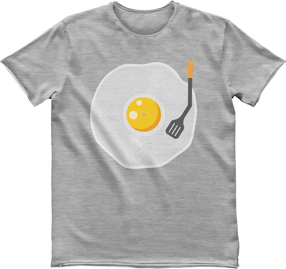 Men's T-shirt "Omlet Vinyl", Gray melange, M