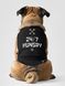 Dog's T-shirt "24-7 Hungry", Black, XS