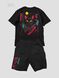 Men’s Oversize Suit - Shorts and T-shirt “Cyber Cat”, Black, 2XS