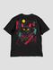 Men’s Oversize Suit - Shorts and T-shirt “Cyber Cat”, Black, 2XS