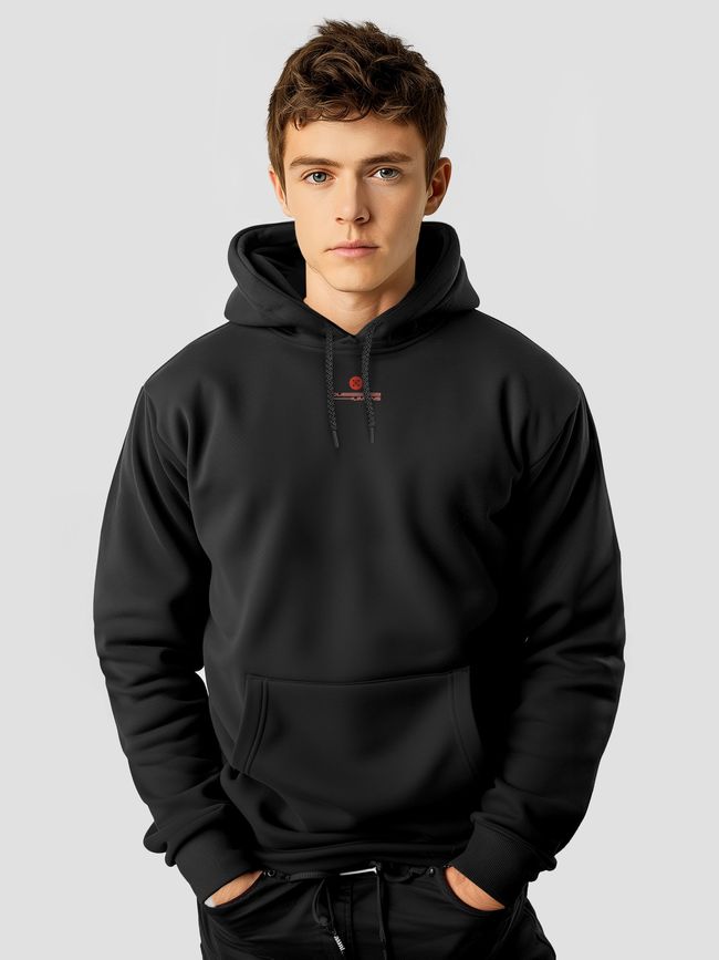 Men's Hoodie "Machine", Black, M-L