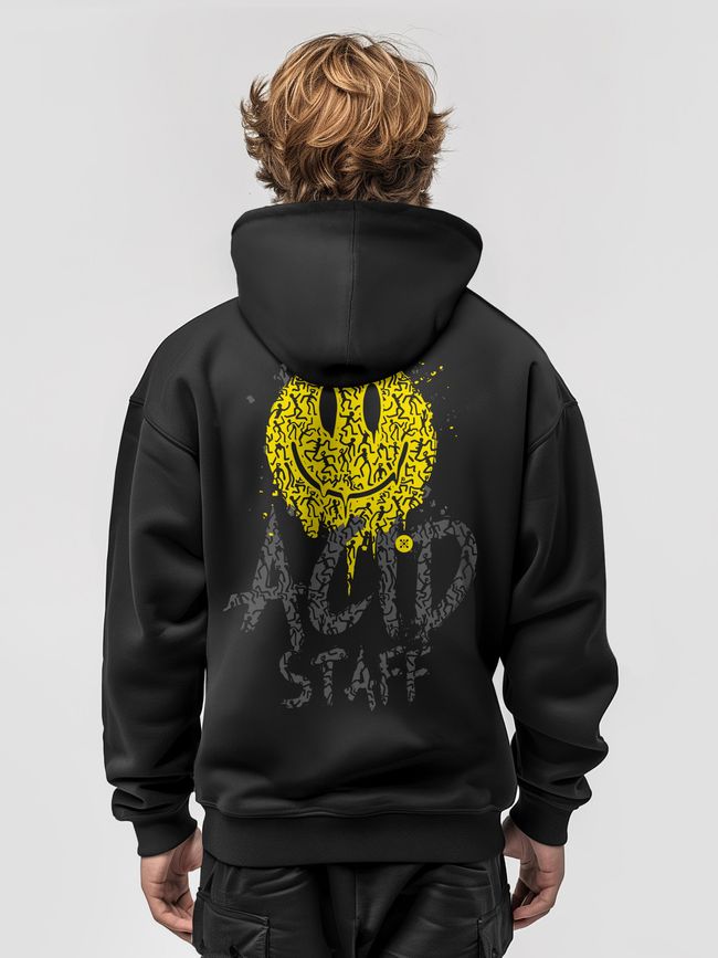 Men's Hoodie "Acid House Staff", Black, M-L