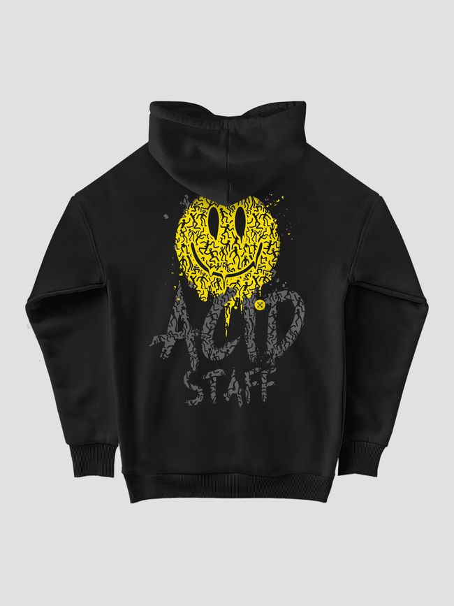 Men's Hoodie "Acid House Staff", Black, M-L