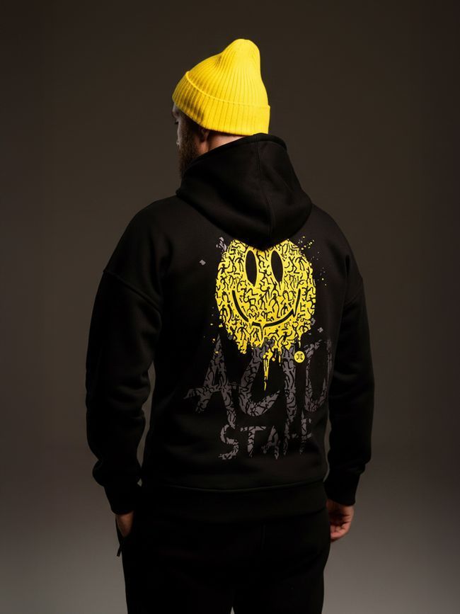 Худи мужской "Acid House Staff", Черный, M-L