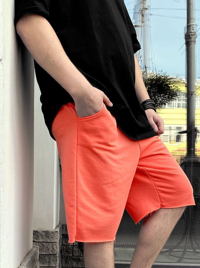 Men's Shorts oversize Coral, Coral, XL-2XL