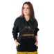 Women's Hoodie "Cat on Synthesizer", Black, M-L