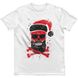 Men's T-shirt "Santa Skull", White, XS
