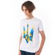 Футболка мужская "Ukraine Geometric" с гербом тризубом, Белый, M