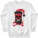 Men's Sweatshirt "Santa Skull", White, XS