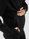 Костюм мужской худи на молнии и штаны Черный, Синий, M-L, L (108 см)