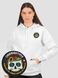 Women's Hoodie with a Changeable Patch “Chornobayivka”, White, 2XS