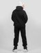 Men's tracksuit set with t-shirt oversize “Hardly good”, Black, 2XS, XS (104 cm)