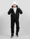 Men's tracksuit set with t-shirt oversize “Hardly good”, Black, 2XS, XS (104 cm)