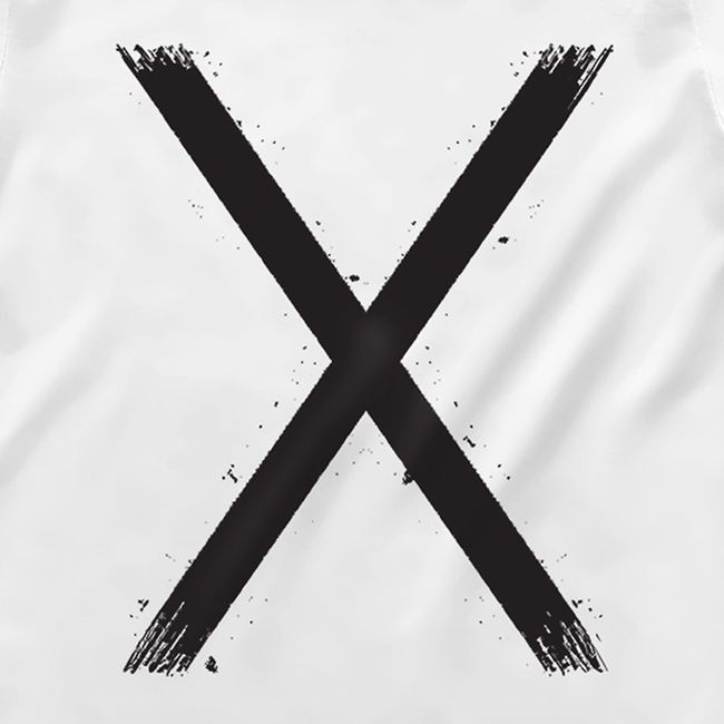 Women's T-shirt "X", White, M