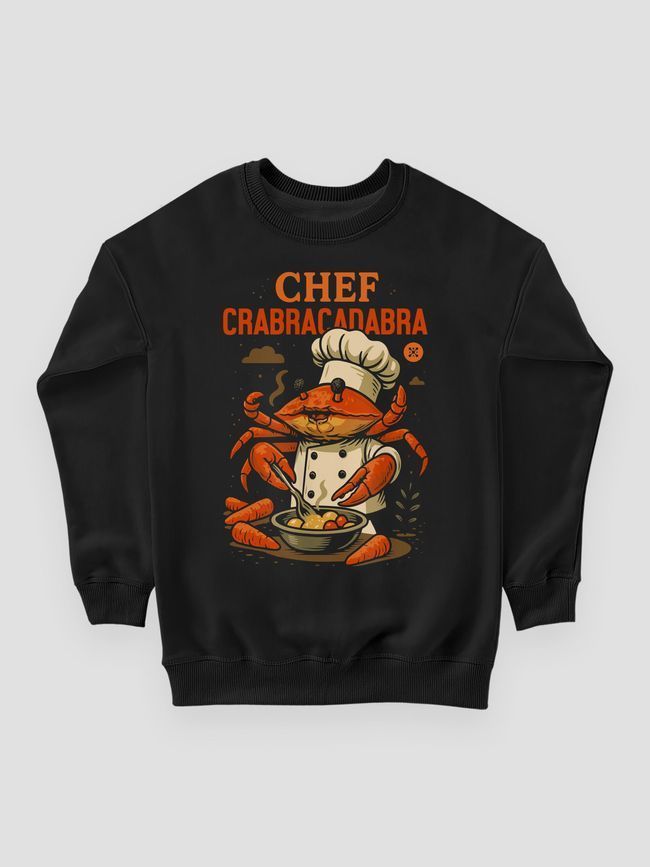 Women's Sweatshirt "Chef Crabracadabra", Black, M