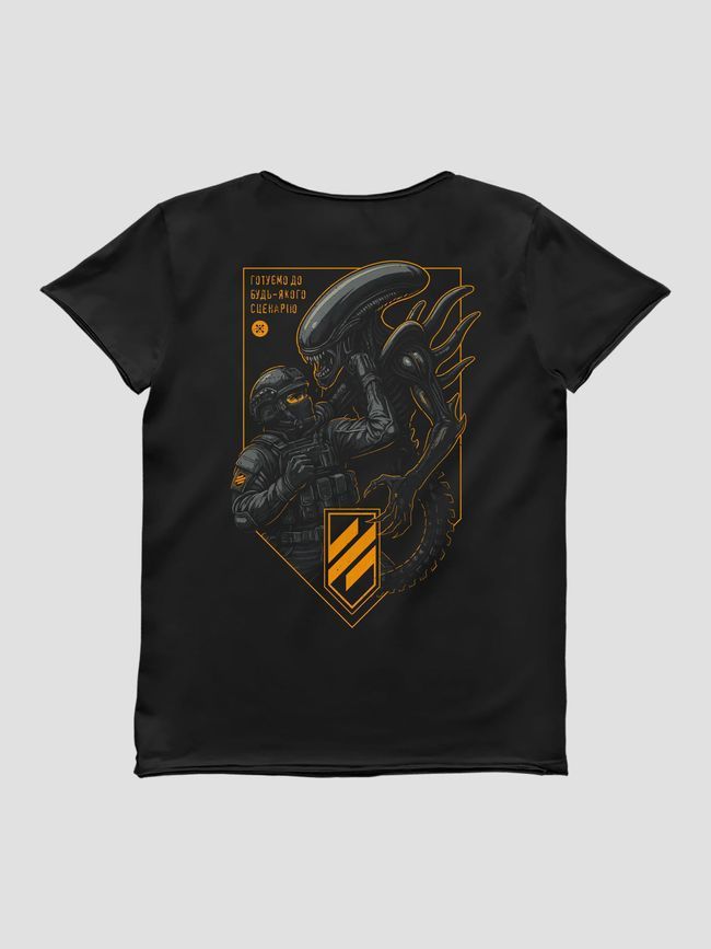 Women's T-shirt "3SAB vs Organisms", Black, M