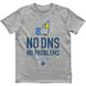 Men's T-shirt "No DNS No Problems", Gray melange, XS