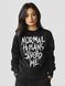 Women's Sweatshirt &rdquo;&rdquo;Normal Humans Avoid Me&rdquo;, Black, M