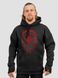 Men's Hoodie "Ethno Music", Black, 2XS